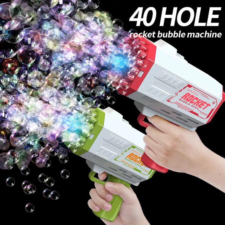 40 hole handheld children's bubble machine electric children's parent-child outdoor puzzle toy without battery and bubble water